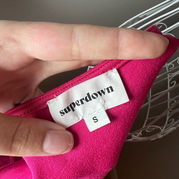 Superdown Revolve Nava Asymmetrical Mini Dress in Hot Pink Sz Small Homecoming - Picture 6 of 7